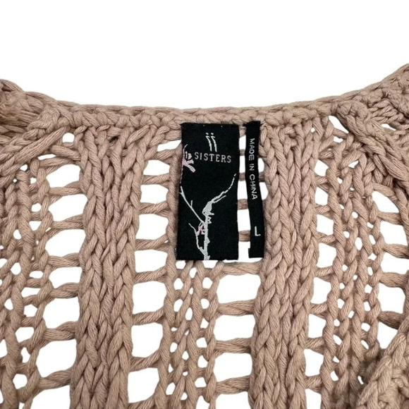 ii Sisters Rose Pink Knot Fairy Cardigan Sweater Large - Picture 8 of 11